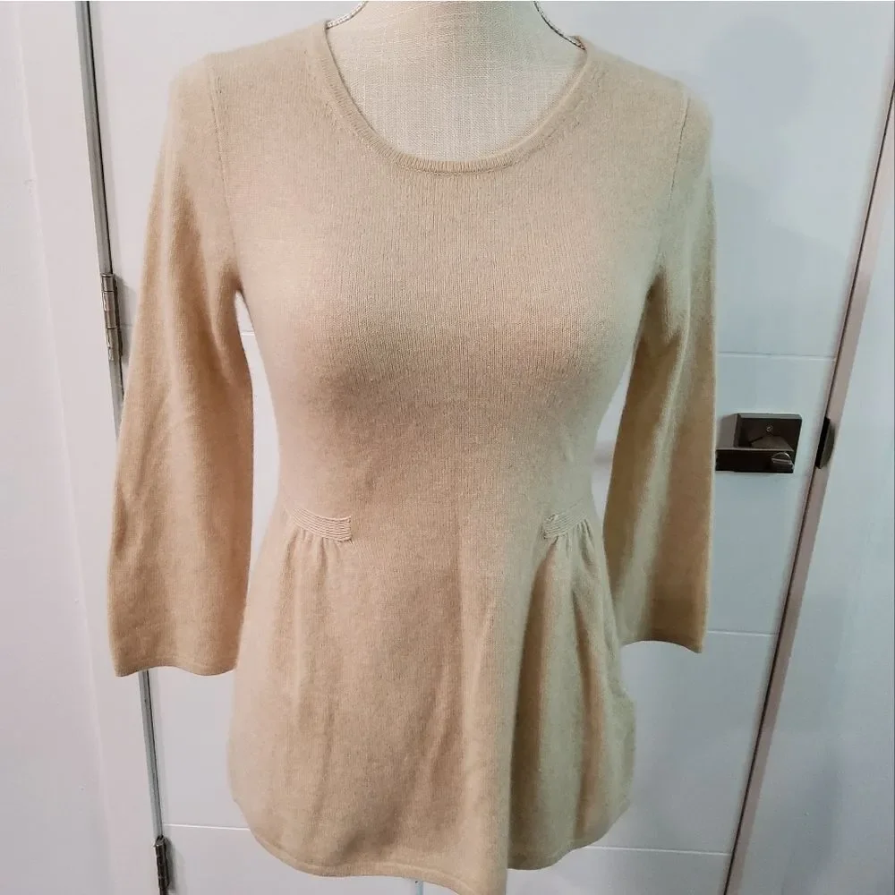 J.Crew Sontuosa 100% Cashmere Knit Sweater Size XS